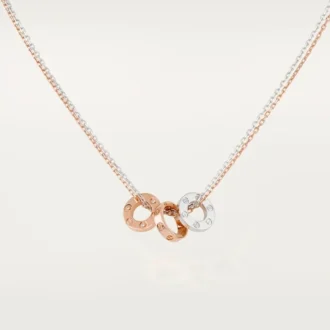 Love Kolye, 6 Pırlanta – Pembe Altın, Beyaz Altın, Pırlanta – Cartier