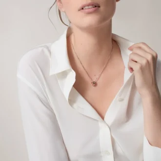 Love Kolye, 6 Pırlanta – Pembe Altın, Beyaz Altın, Pırlanta – Cartier