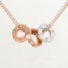 Love Kolye, 6 Pırlanta – Pembe Altın, Beyaz Altın, Pırlanta – Cartier