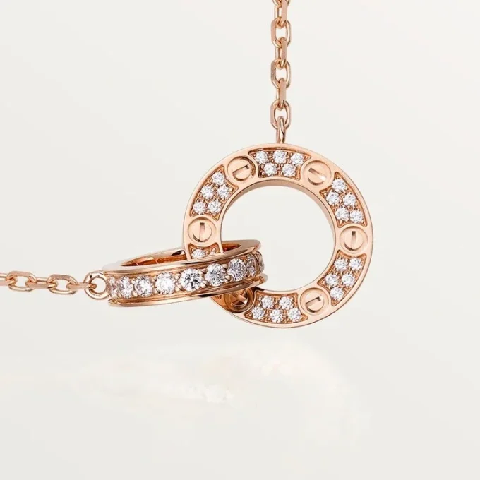 Love Kolye – Pembe Altın, Pırlanta – Cartier
