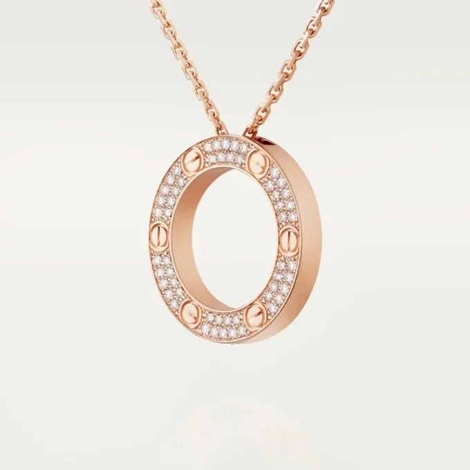 Love Kolye – Pembe Altın, Pırlanta – Cartier