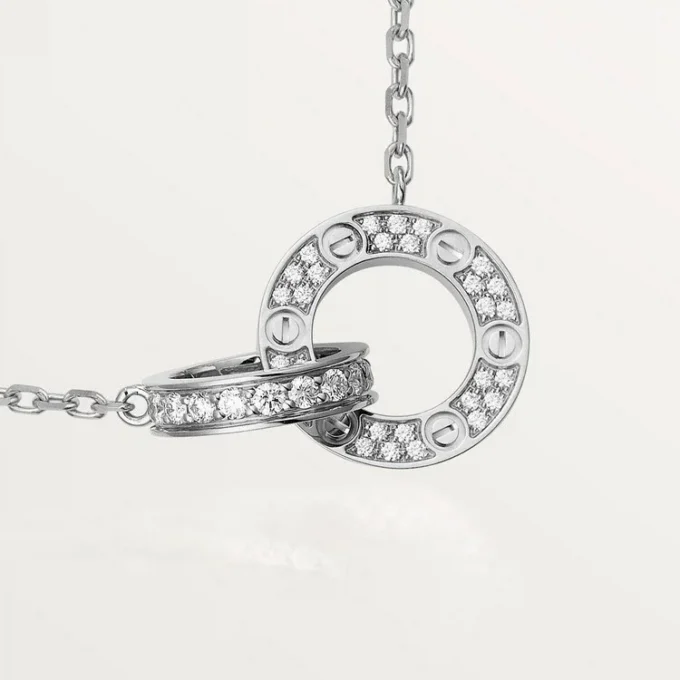 Love Kolye, Pırlanta Kaplama – Beyaz Altın, Pırlanta – Cartier