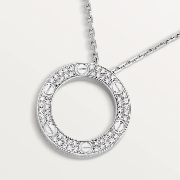 Love Kolye, Pırlanta Kaplama – Beyaz Altın, Pırlanta – Cartier