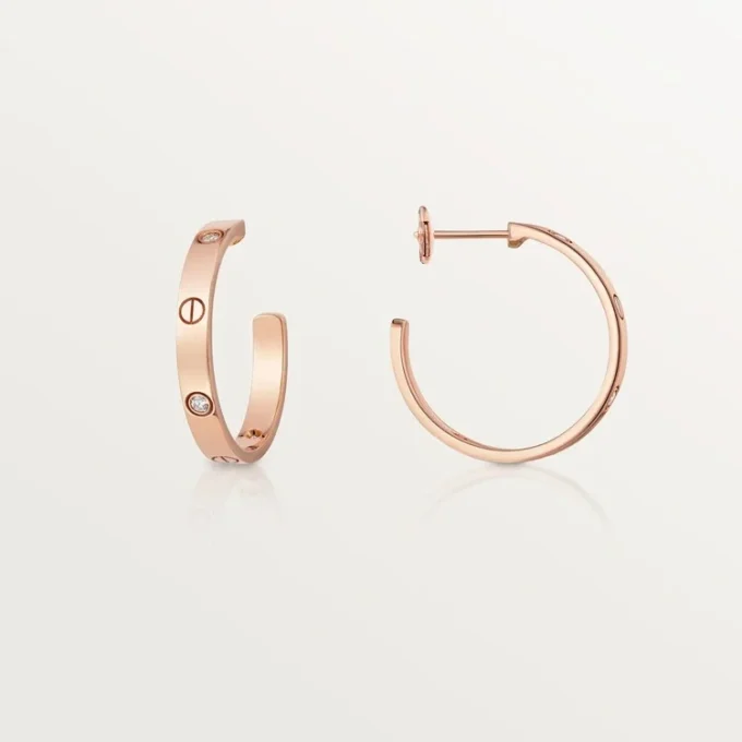 Love Küpeler – Pembe Altın, Pırlanta – Cartier