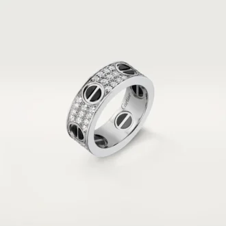 Love Yüzük, Pırlanta Kaplama, Seramik – Beyaz Altın, Seramik, Pırlantalar – Cartier