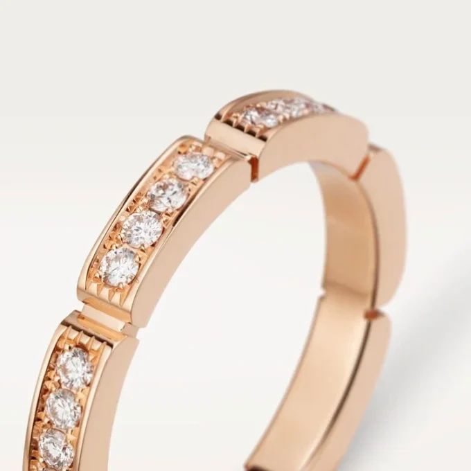 Maillon Panthere Alyans – Pembe Altın, Pırlanta – Cartier