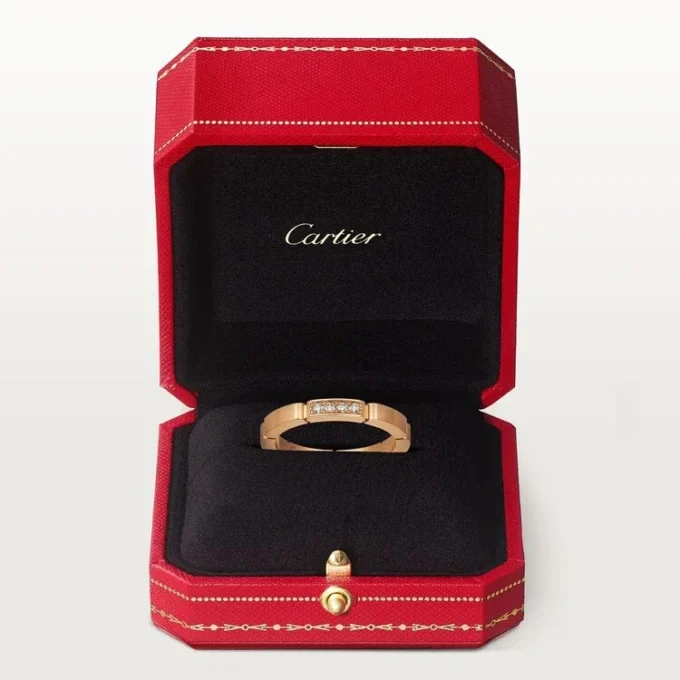 Maillon Panthere Alyans – Pembe Altın, Pırlanta – Cartier
