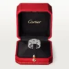 Maillon Panthere Yüzük, 3 Sıra Yarım Pırlanta – Beyaz Altın, Pırlanta – Cartier