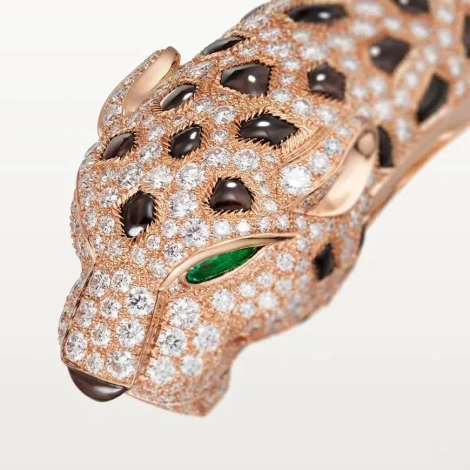 Panthere De Cartier Bilezik, Obsidiyen, Paved