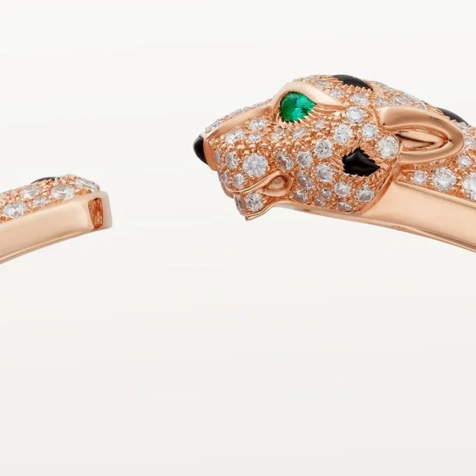 Panthere De Cartier Bilezik, Orta Model, Yarı Paved