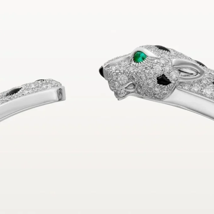 Panthere De Cartier Bilezik, Orta Model, Yarı Paved
