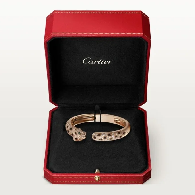 Panthere De Cartier Bilezik, Orta Model, Yarı Paved