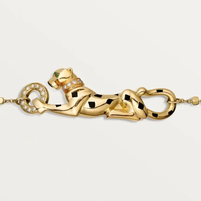 Panthere De Cartier Bilezik – Sarı Altın, Tsavorit Garnetler, Pırlantalar – Cartier