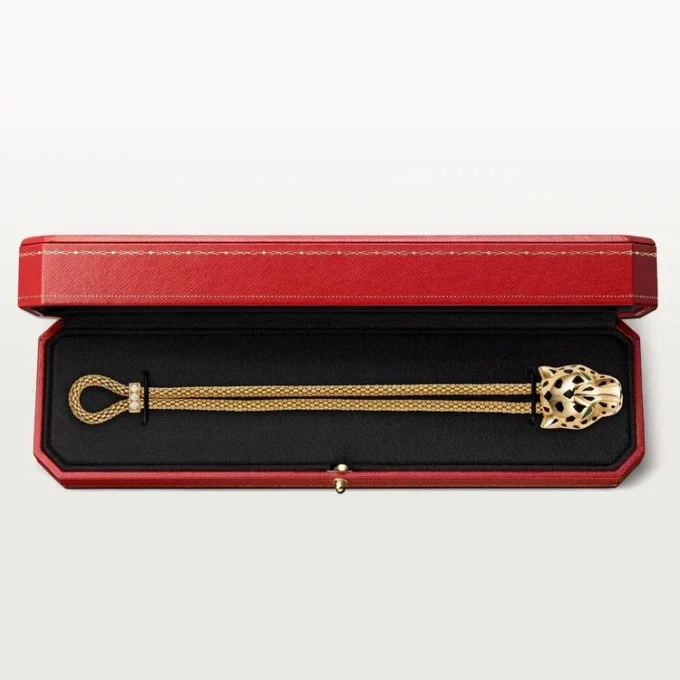 Panthere De Cartier Bilezik, Zincirli, Pırlantalı Panthere De Cartier Bilezik, Zincirli, Pırlantalı