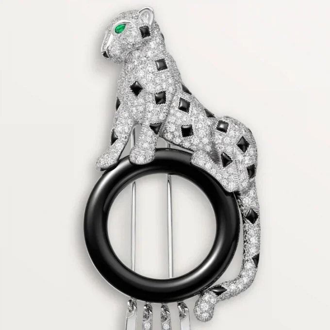 Panthere De Cartier Broş – Beyaz Altın, Zümrütler, Oniks, Pırlantalar – Cartier
