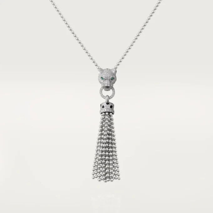 Panthere De Cartier Kolye – Beyaz Altın, Siyah Lake, Zümrütler, Oniks, Pırlantalar – Cartier