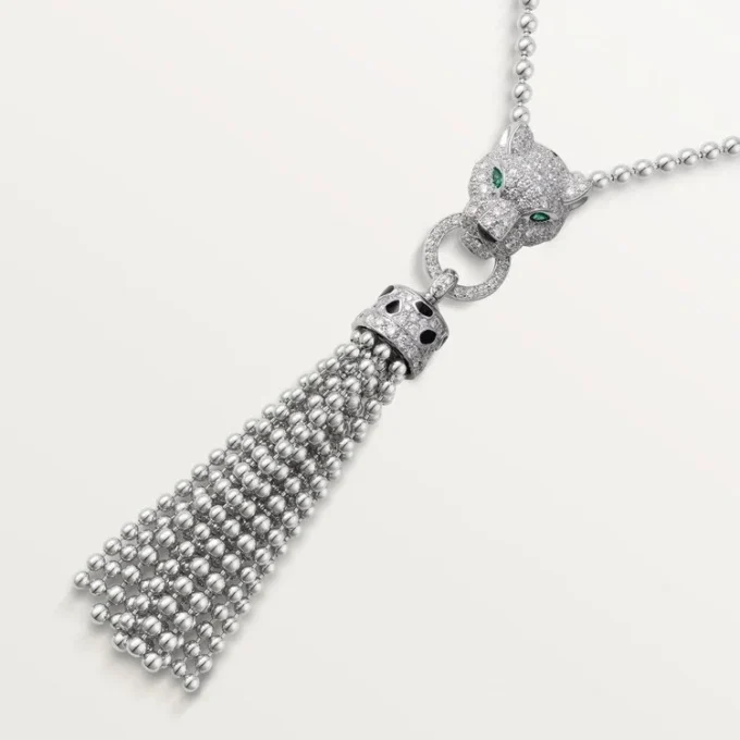 Panthere De Cartier Kolye – Beyaz Altın, Siyah Lake, Zümrütler, Oniks, Pırlantalar – Cartier