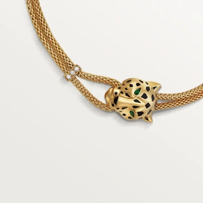 Panthere De Cartier Kolye – Sarı Altın, Lake, Pırlanta, Tsavorite Garnet, Oniks – Cartier
