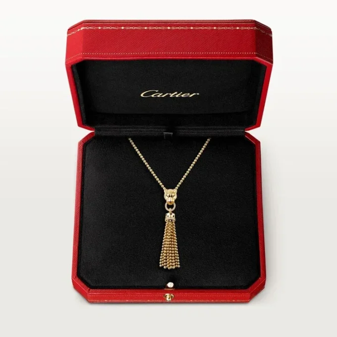 Panthere De Cartier Kolye – Sarı Altın, Siyah Lake, Tsavorit Garnetler, Oniks, Pırlantalar – Cartier