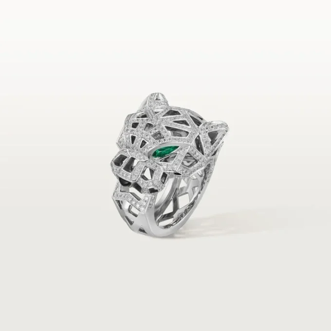 Panthere De Cartier Yüzük – Beyaz Altın, Oniks, Zümrütler, Pırlantalar – Cartier
