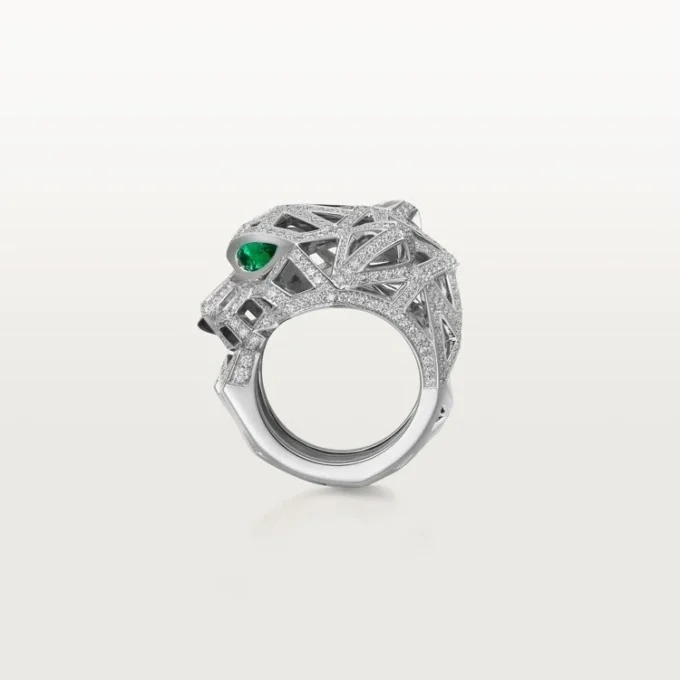 Panthere De Cartier Yüzük – Beyaz Altın, Oniks, Zümrütler, Pırlantalar – Cartier