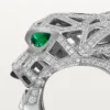 Panthere De Cartier Yüzük – Beyaz Altın, Oniks, Zümrütler, Pırlantalar – Cartier