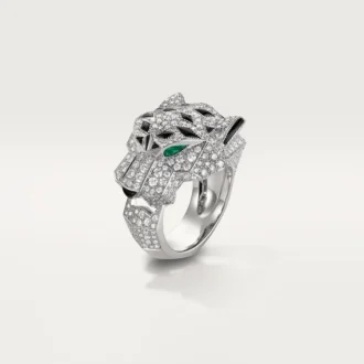Panthere De Cartier Yüzük – Beyaz Altın, Pırlanta, Zümrüt, Oniks – Cartier