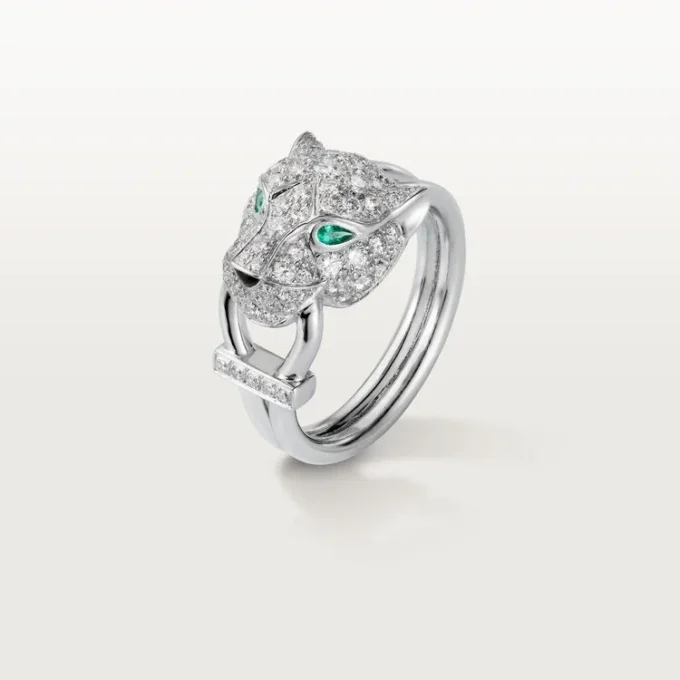 Panthere De Cartier Yüzük – Beyaz Altın, Pırlanta, Zümrüt, Oniks – Cartier