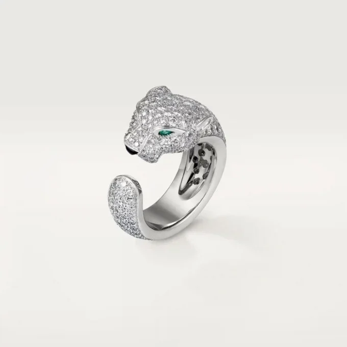 Panthere De Cartier Yüzük – Beyaz Altın, Pırlanta, Zümrüt, Oniks – Cartier
