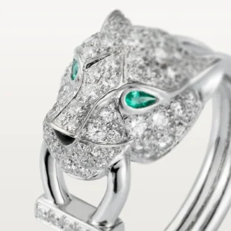 Panthere De Cartier Yüzük – Beyaz Altın, Pırlanta, Zümrüt, Oniks – Cartier