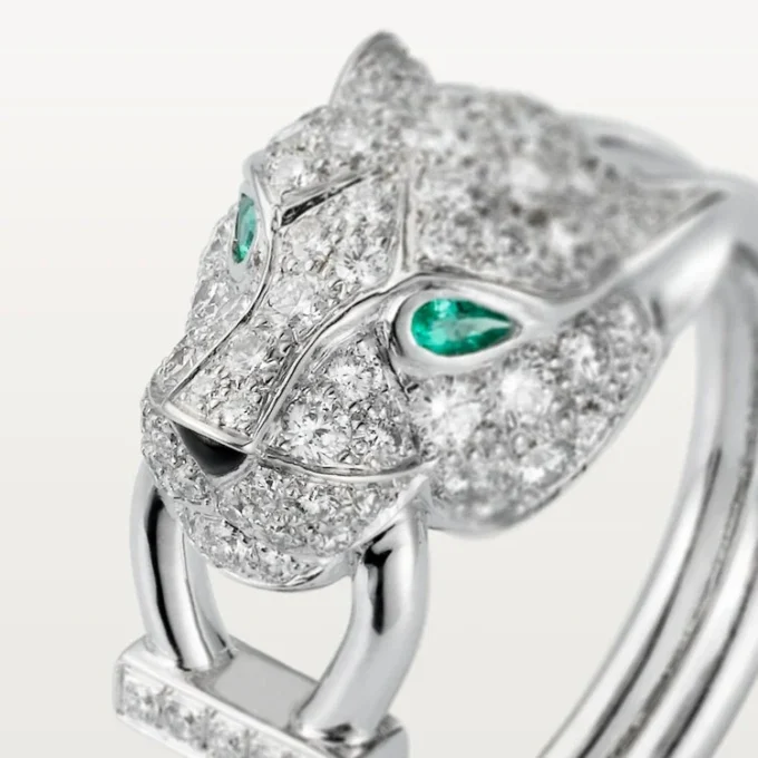 Panthere De Cartier Yüzük – Beyaz Altın, Pırlanta, Zümrüt, Oniks – Cartier