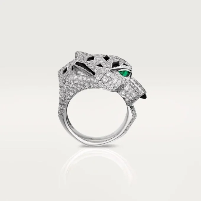 Panthere De Cartier Yüzük – Beyaz Altın, Pırlanta, Zümrüt, Oniks – Cartier