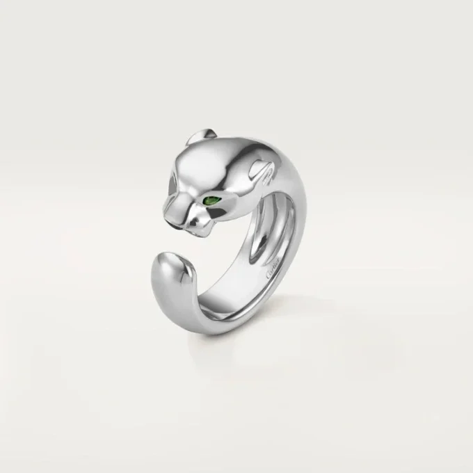 Panthere De Cartier Yüzük – Beyaz Altın, Tsavorite Garnetler, Oniks – Cartier