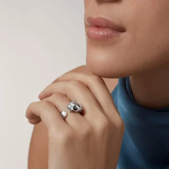 Panthere De Cartier Yüzük – Beyaz Altın, Tsavorite Garnetler, Oniks – Cartier