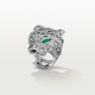 Panthere De Cartier Yüzük – Beyaz Altın, Zümrütler, Oniks, Pırlantalar – Cartier