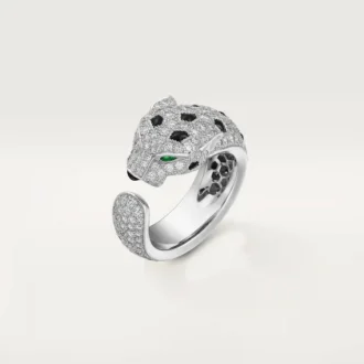 Panthere De Cartier Yüzük – Beyaz Altın, Zümrütler, Oniks, Pırlantalar – Cartier