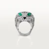Panthere De Cartier Yüzük – Beyaz Altın, Zümrütler, Oniks, Pırlantalar – Cartier