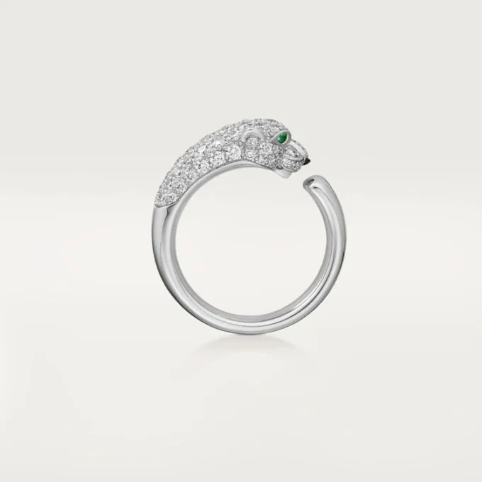 Panthere De Cartier Yüzük – Beyaz Altın, Zümrütler, Oniks, Pırlantalar – Cartier