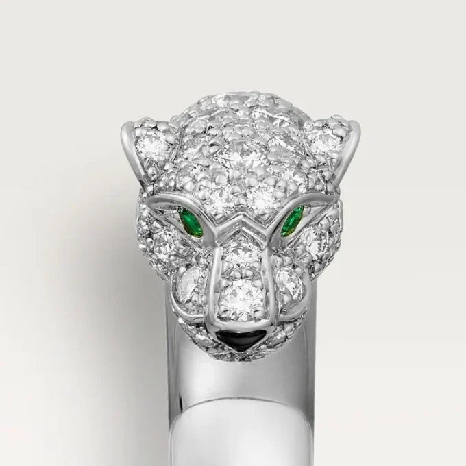 Panthere De Cartier Yüzük – Beyaz Altın, Zümrütler, Oniks, Pırlantalar – Cartier