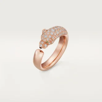 Panthere De Cartier Yüzük – Pembe Altın, Oniks, Zümrütler, Elmaslar – Cartier