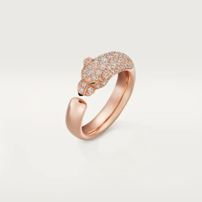 Panthere De Cartier Yüzük – Pembe Altın, Oniks, Zümrütler, Elmaslar – Cartier