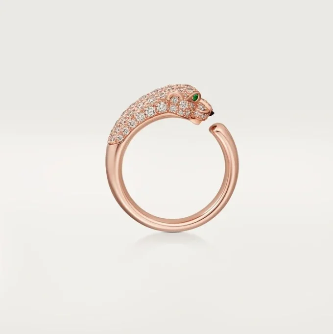 Panthere De Cartier Yüzük – Pembe Altın, Oniks, Zümrütler, Elmaslar – Cartier
