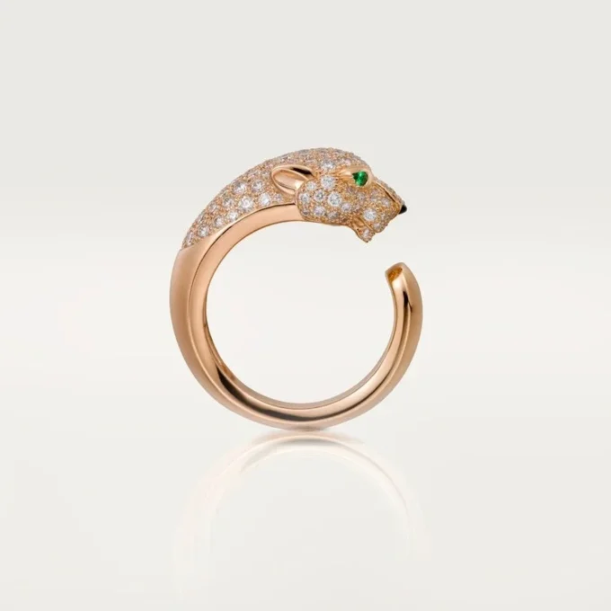 Panthere De Cartier Yüzük – Pembe Altın, Pırlanta, Zümrüt, Oniks – Cartier