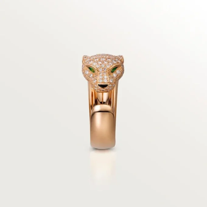 Panthere De Cartier Yüzük – Pembe Altın, Pırlanta, Zümrüt, Oniks – Cartier