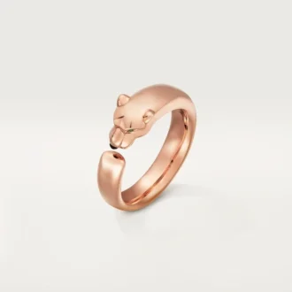 Panthere De Cartier Yüzük – Pembe Altın, Tsavorit Garnetler, Oniks – Cartier