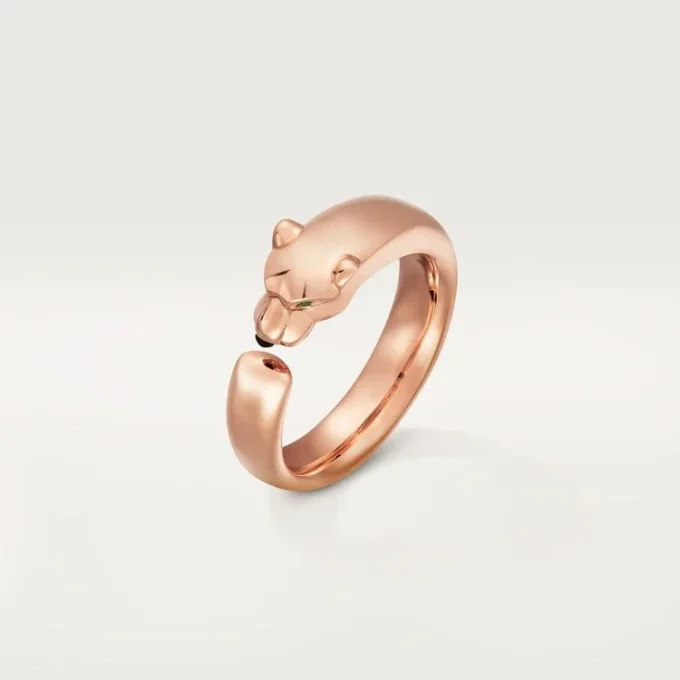 Panthere De Cartier Yüzük – Pembe Altın, Tsavorit Garnetler, Oniks – Cartier