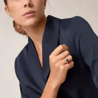 Panthere De Cartier Yüzük – Pembe Altın, Tsavorit Garnetler, Oniks – Cartier