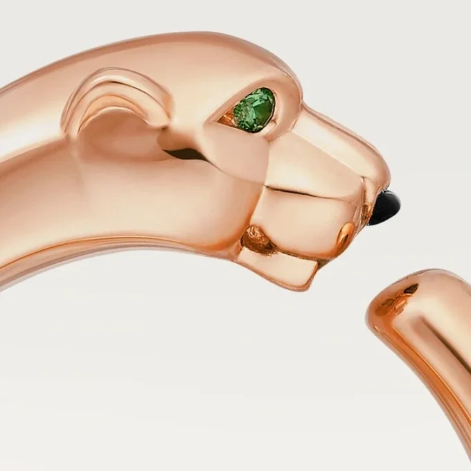 Panthere De Cartier Yüzük – Pembe Altın, Tsavorit Garnetler, Oniks – Cartier