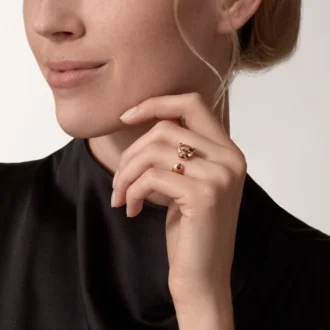 Panthere De Cartier Yüzük – Pembe Altın, Tsavorite Garnet, Oniks – Cartier
