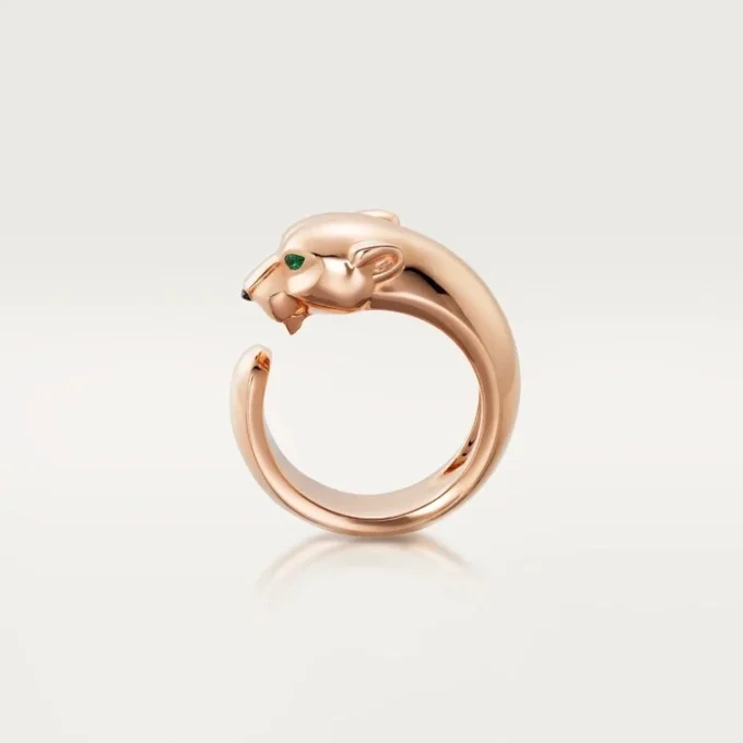 Panthere De Cartier Yüzük – Pembe Altın, Tsavorite Garnet, Oniks – Cartier